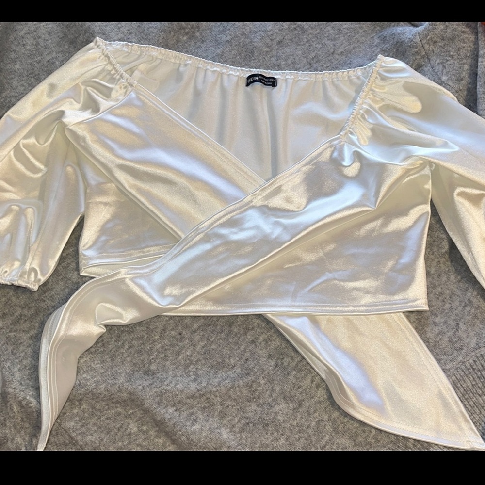 Silky wrap top